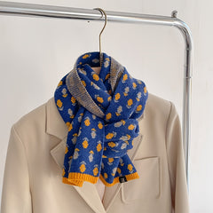 Christmas Knitted Shawl Scarf Plush Warm Bandana
