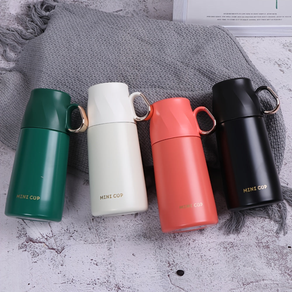Mini Vacuum Flask Insulated Water Bottle Stainless Steel Cup Lid