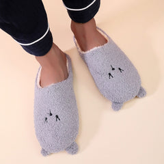 Men's Cartoon Animal Slippers for Indoor Bedroom - Autumn & Winter