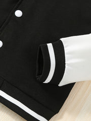 Boys Varsity Jacket Long Sleeve Letter Graphic