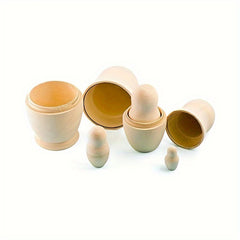 5pcs DIY Hand painted Wooden Nesting Dolls Set