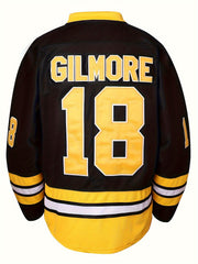 Men's V neck Hockey Jersey BOSTON 18 Retro Classic Stitched Sweatshirt