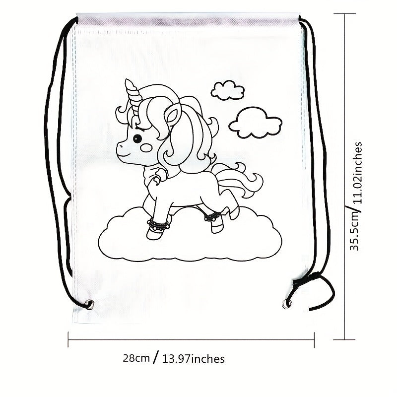 Graffiti Non-woven Backpack DIY Kids Environmental Bag