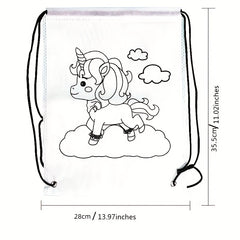 Graffiti Non-woven Backpack DIY Kids Environmental Bag