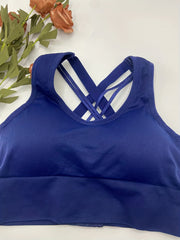 Criss Cross Back Sports Bra Yoga Wireless Bra Women's Lingerie