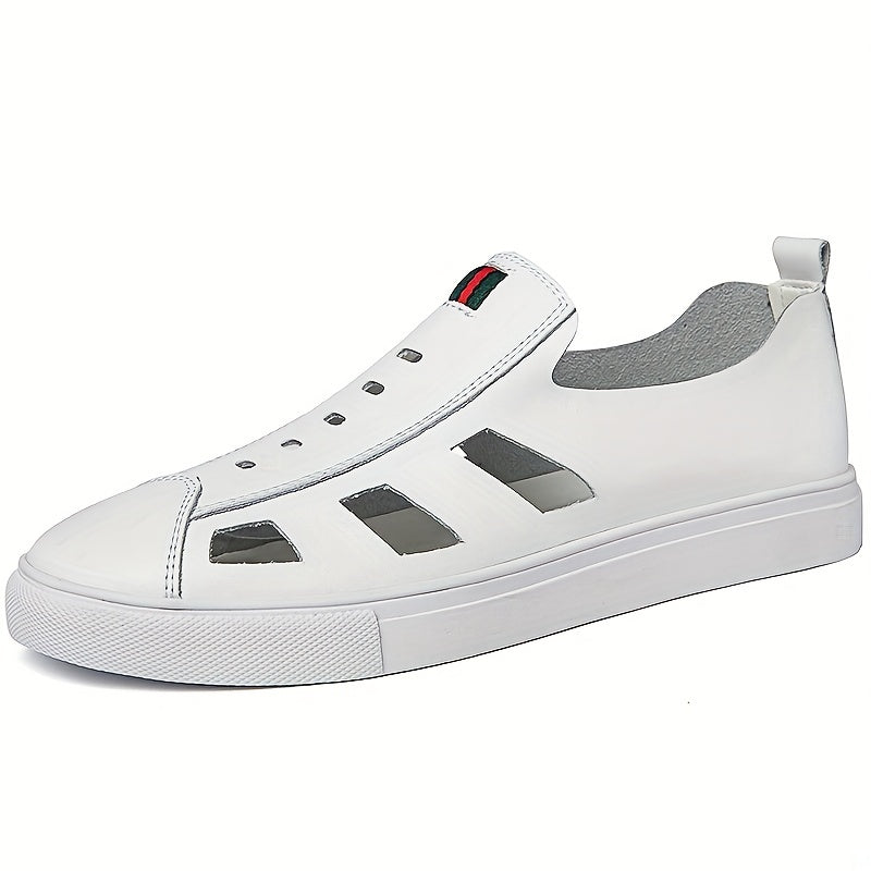 Men's Cut Out Slip On Loafers Summer Casual Walking Shoes