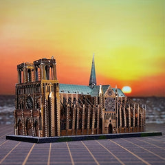 Colorful Paris Notre Dame 3D Metal Assembly Model Puzzle DIY