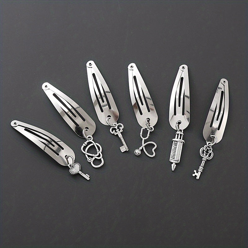 6PCS Creative Hair Clip Set Halloween Theme Non Slip Hair Accessories