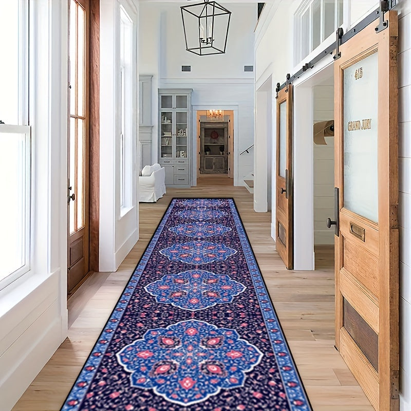 Bohemian Vintage Hallway Rug Moroccan Style Kitchen Mat