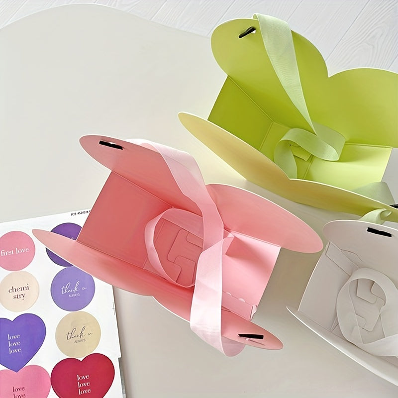 Standable Hand Flower Box Bouquet Packaging Gift Flower Arrangement