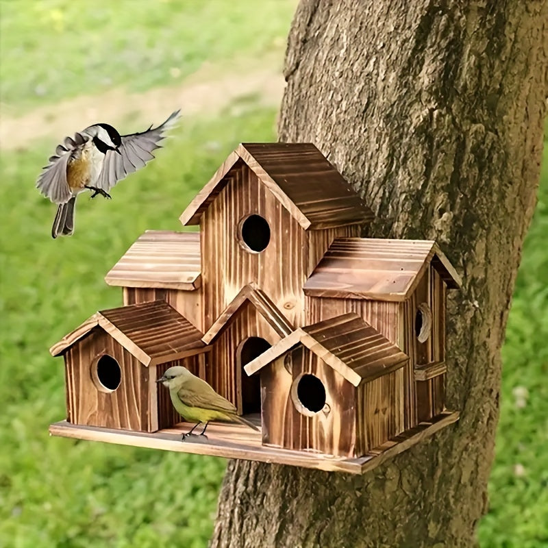 Large Wooden Birdhouse for Hanging Outside