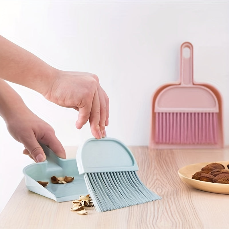 Mini Broom & Dustpan Set - Desktop Cleaning & Quick Cleanups