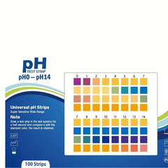 100pcs PH Test Paper 0-14 for Drinking Water Swimming Pool Aquarium