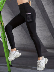 Women's Yoga Leggings with Pocket and Wide Waistband