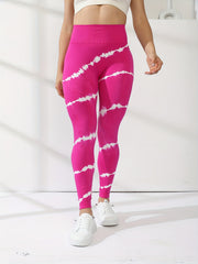 Striped Tie Dye High Stretch Yoga Tight Pants
