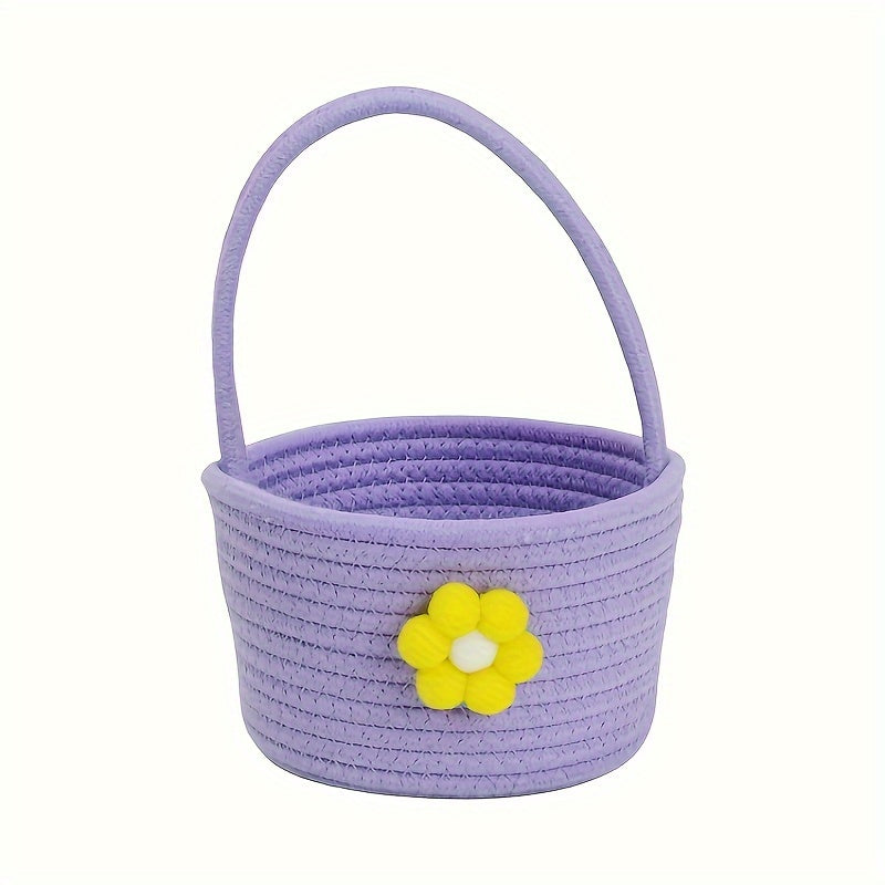 Small Flower Basket Cartoon Small Flower Portable Storage Basket