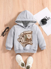 Desert Scenery Poker Graphic Baby Hooded Sweatshirt