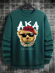 Rich Bear And Astronaut Print Boys Sweatshirt