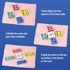 Wooden Alphabet Building Blocks Educational Spelling & Word Puzzle Game