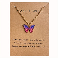 Bohemian Style Butterfly Pendant Necklace Holiday Gift