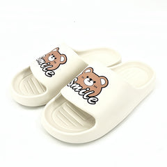 Men's Bear Print Slides Anti Skid Slippers