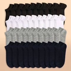 Soft Lightweight Ankle Socks Women's Stockings, Unisex 10-40 Pairs