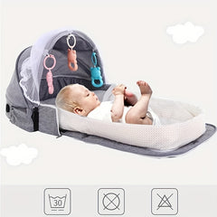 Portable Crib Travel Anti-mosquito Bed Backpack with Net