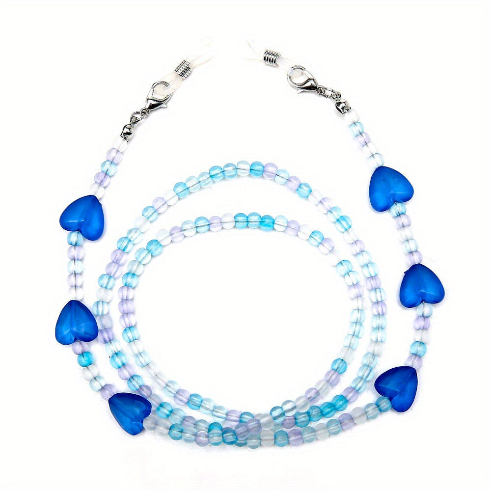 Heart Beaded Glasses Chain Acrylic Eyeglasses Lanyard Strap