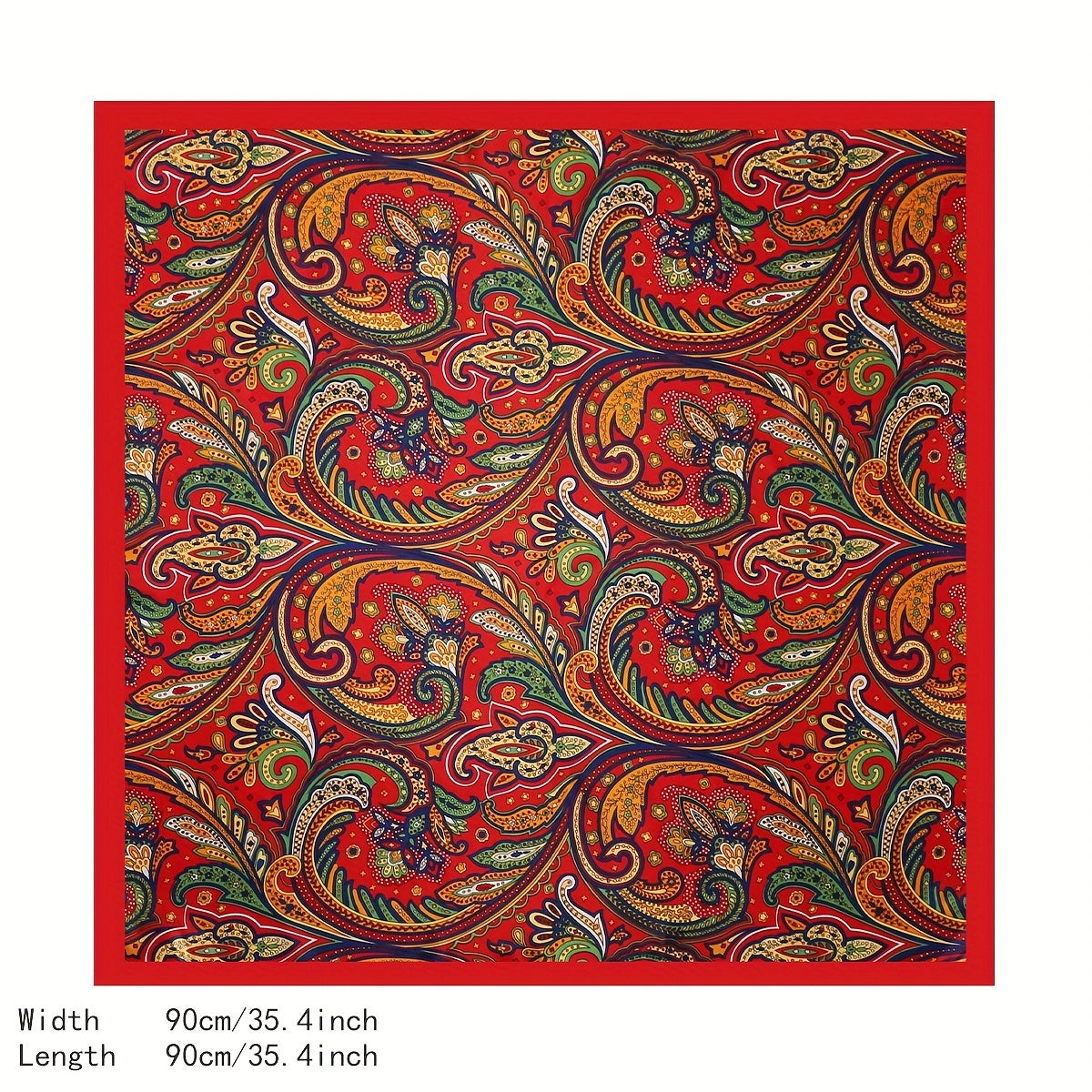 Paisley Print Bandana Classic Print Square Scarf Silk Scarf Head Wrap