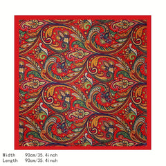 Paisley Print Bandana Classic Print Square Scarf Silk Scarf Head Wrap