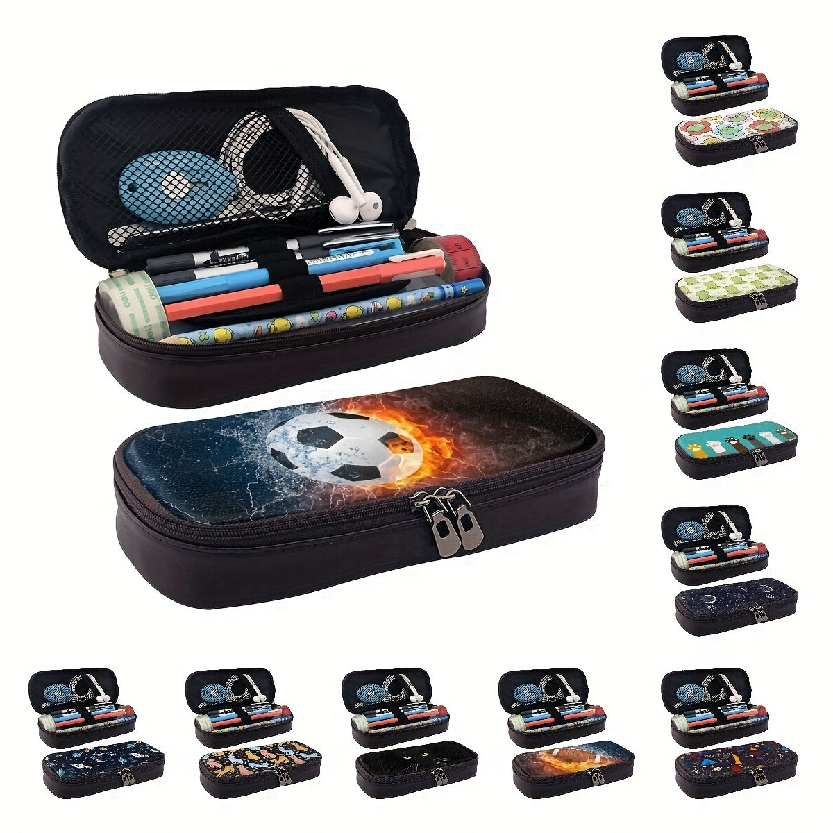 Horizontal Style Stationery Pencil Bag Large Capacity Pencil Storage Box