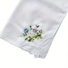 Embroidery Lace Handkerchiefs Set of 6 for Men and Women