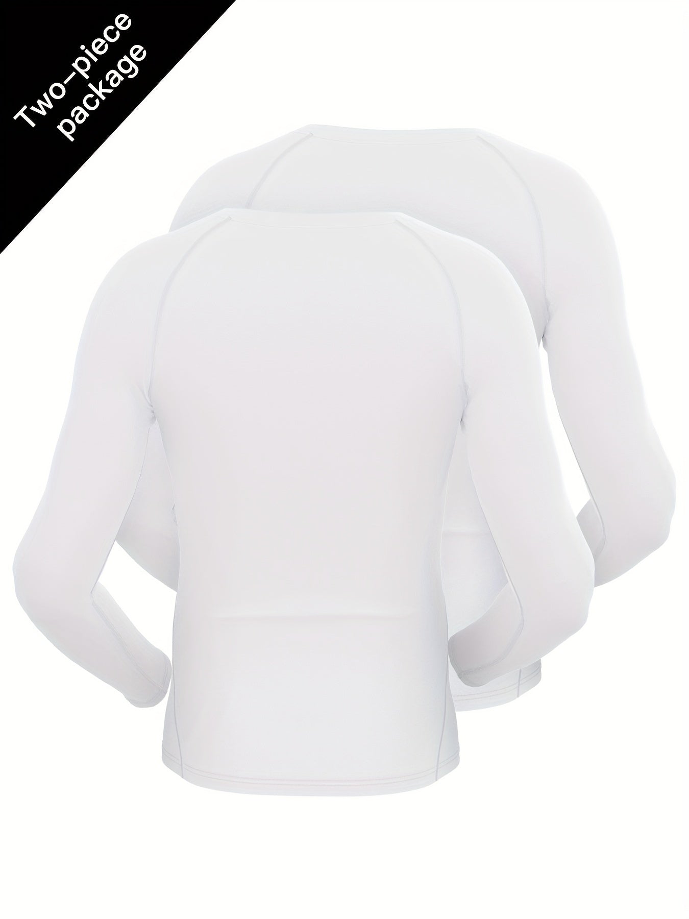 2 Pcs Men's Quick Drying Long Sleeve T-shirts for Fitness Training