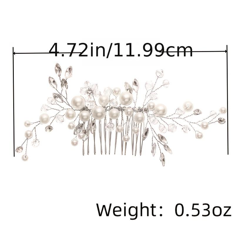 Faux Pearl Crystal Hair Comb Band Tiara Wedding Bridal Accessories