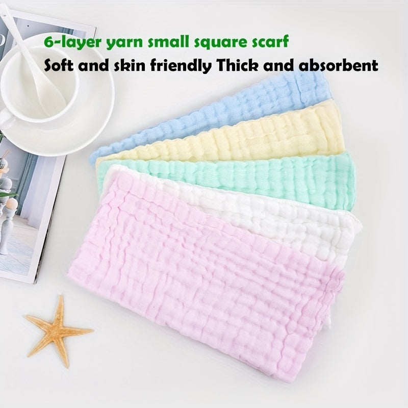 Soft & Absorbent Muslin Cotton Baby Washcloths - Pack of 5