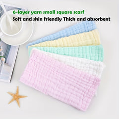 Soft & Absorbent Muslin Cotton Baby Washcloths - Pack of 5