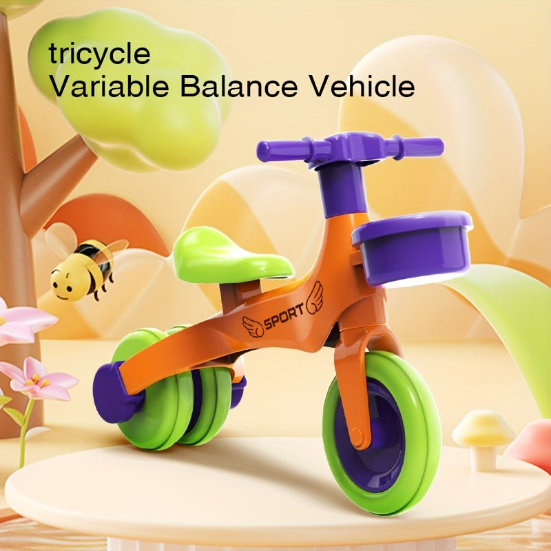 DIY Sliding Tricycle Keychain Construction Blocks Toy for Kids & Adults