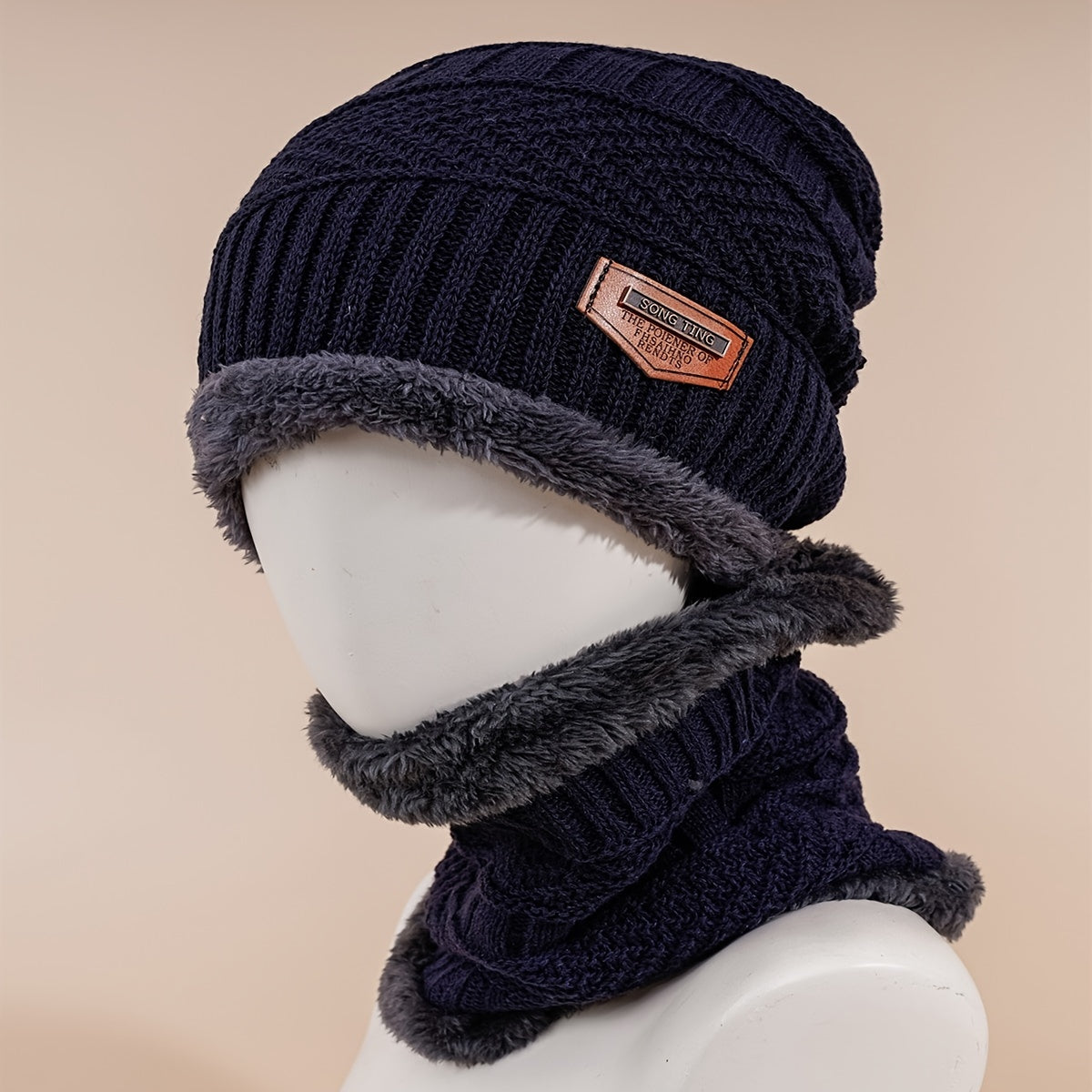 Men's Fleece Hat Scarf Set