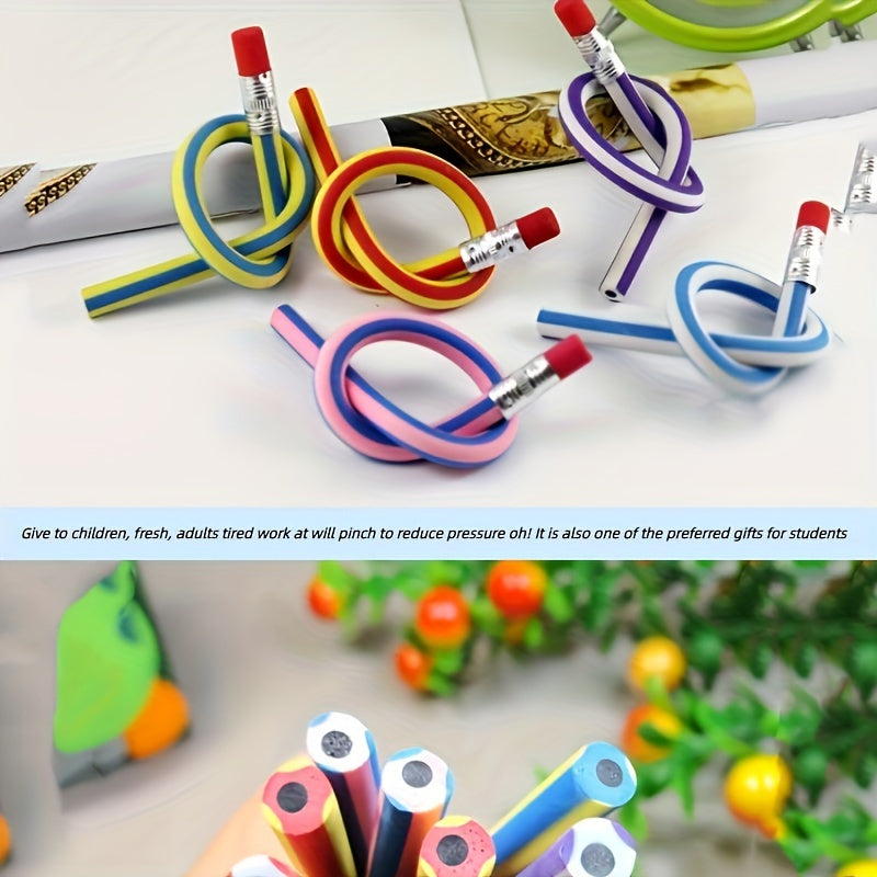 10pcs Folding Pencils Can Bend And Deform Student Creative Stationery