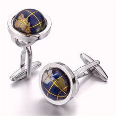 Men's Earth Cufflinks Clothing Buttons