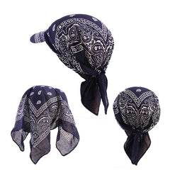 Paisley Print Sun Hat Bandana Head Scarf Hat Anti UV Summer Visor