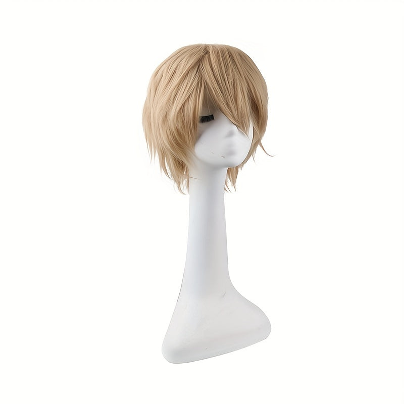 Men's 12 Inch Anime Cosplay Wig Synthetic Fiber Wig