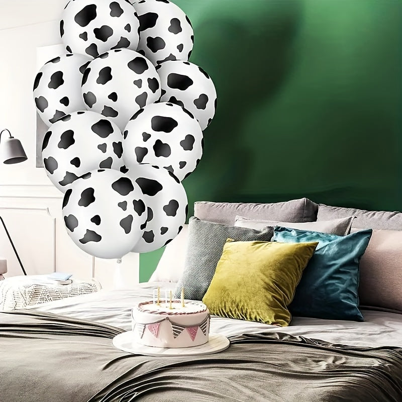50 Cow Print Balloons 12 Inch for Cow Themed Party