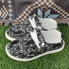 Robot Pattern Skate Shoes Lightweight Walking Breathable Running Shoes
