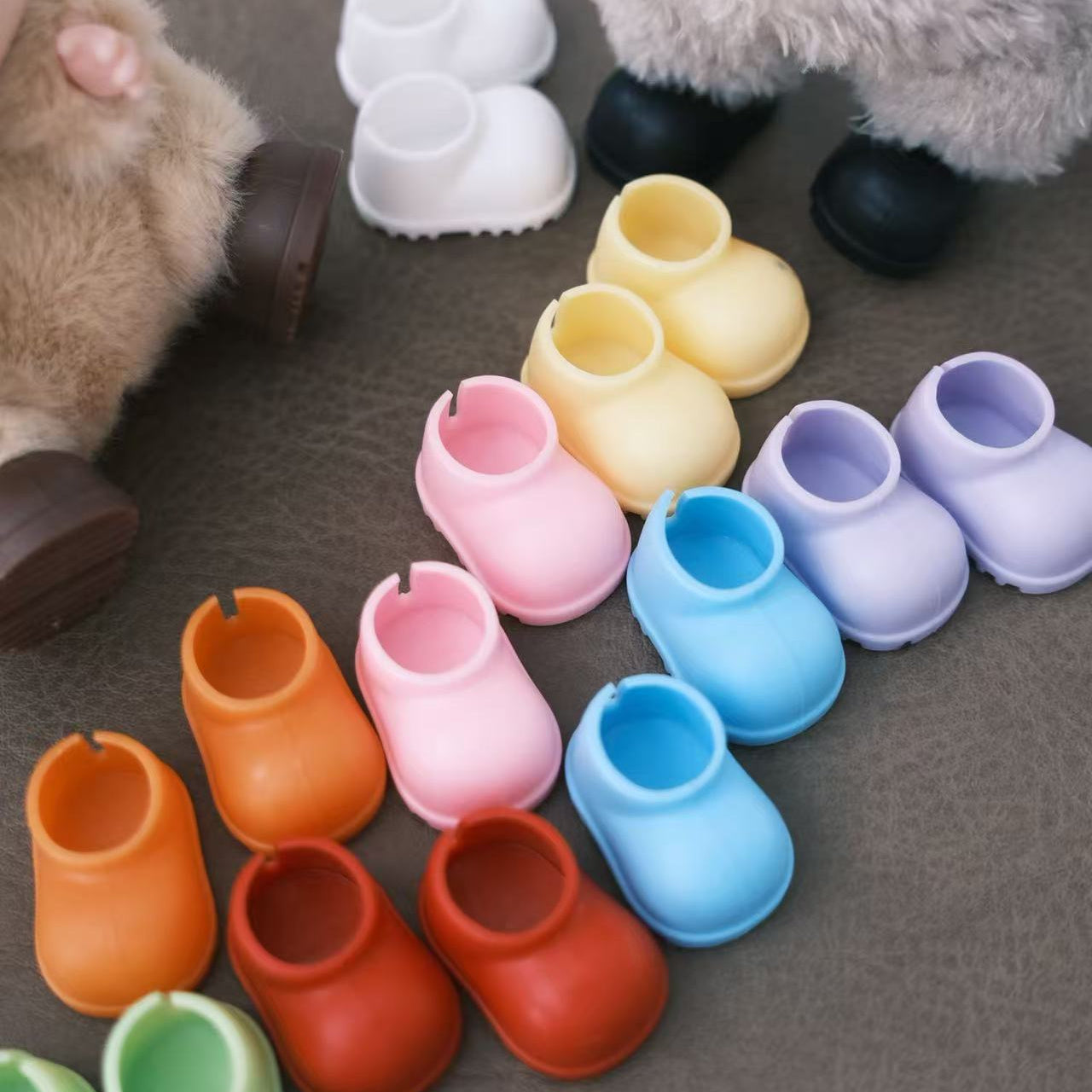 6pcs Triple Doll Shoes Dress Up Accessories for Dolls Non Slip Fit Standable
