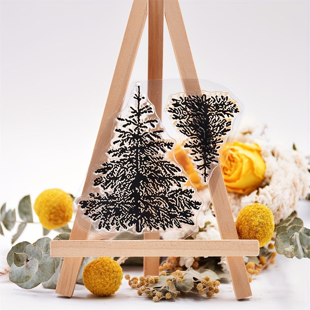 Transparent Tree Background Silicone Stamp for DIY Scrapbooking