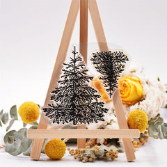 Transparent Tree Background Silicone Stamp for DIY Scrapbooking