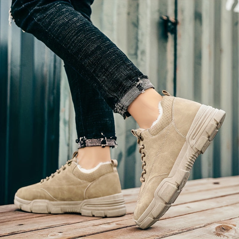 Men's Lace up Snow Boots Thermal Winter Hiking Boots
