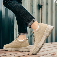 Men's Lace up Snow Boots Thermal Winter Hiking Boots