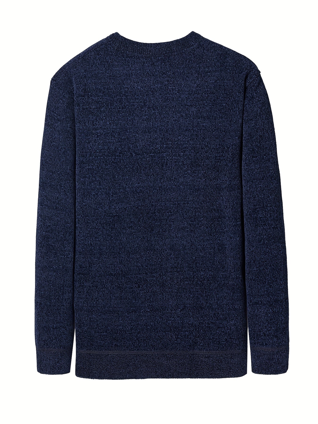 Men's Knitted Crew Neck Sweater for Fall Winter